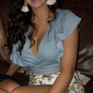 Denim crop top